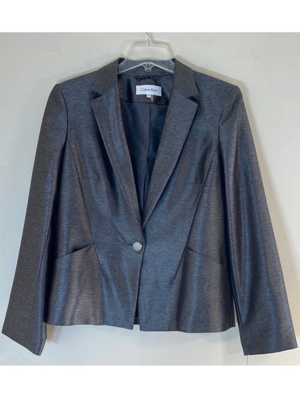 Calvin Klein Charcoal Single-Button Blazer